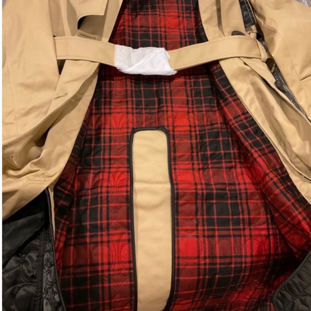 NWOT Trench Reversible Buffalo Plaid wool Liner - Picture 6 of 9